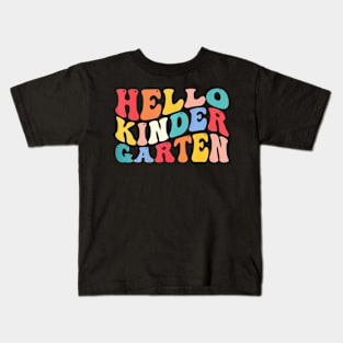 Hello Kindergarten Crew Teacher Back To School Kids T-Shirt